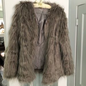 Faux fur jacket
